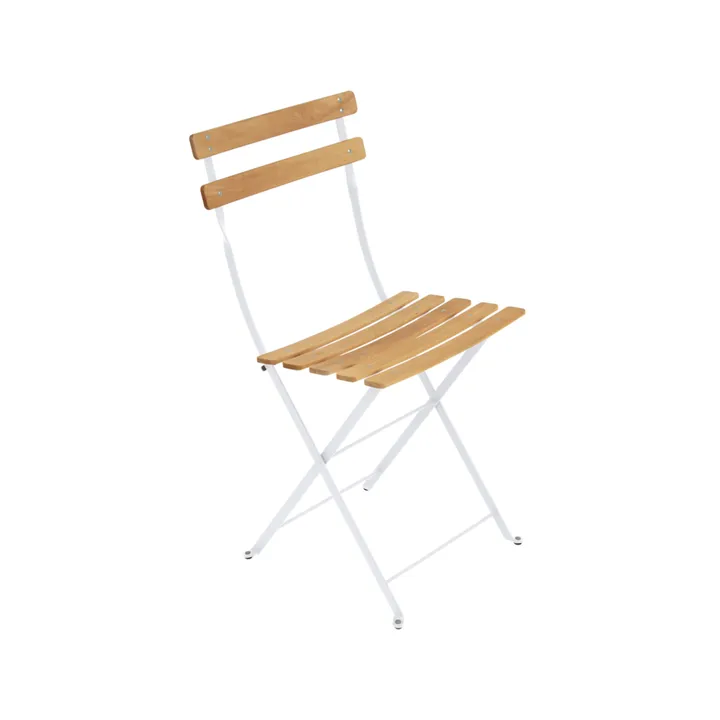 Bistro Natural stol - Cotton white (vit), oljad bok - Fermob
