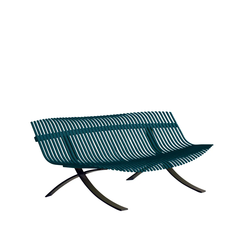 Charivari bänk, Acapulco blue (blå) Fermob