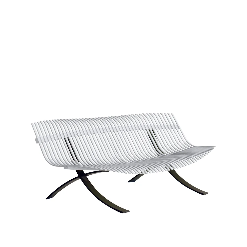 Charivari bänk, Cotton white (vit) Fermob