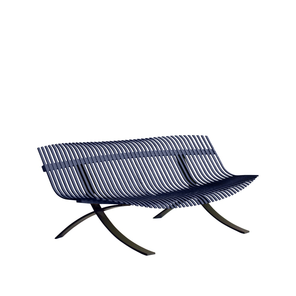 Fermob Charivari bänk deep blue | Skandinavisk Design | Trädgårdsbänkar | Blå