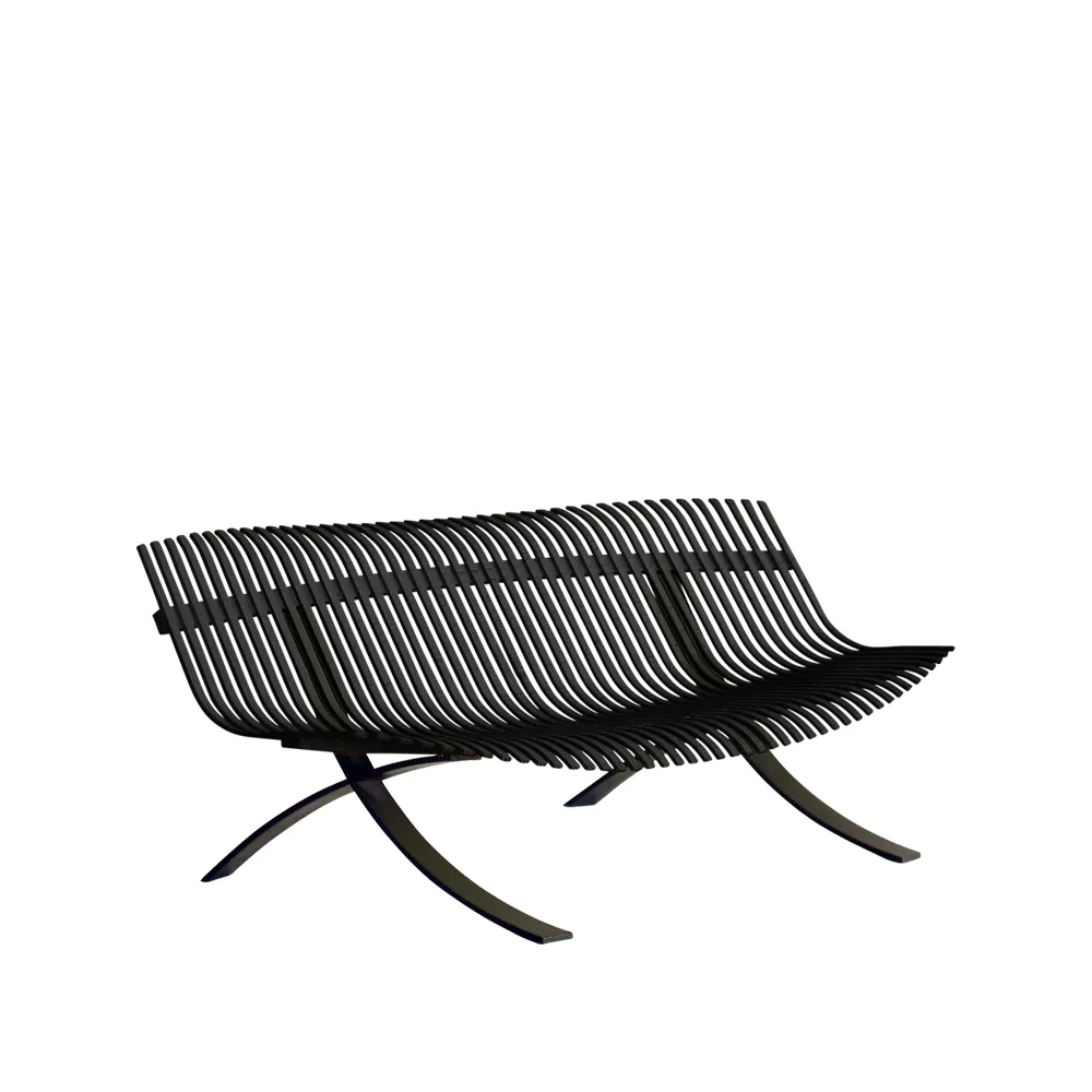Charivari bänk, Liquorice (svart) Fermob