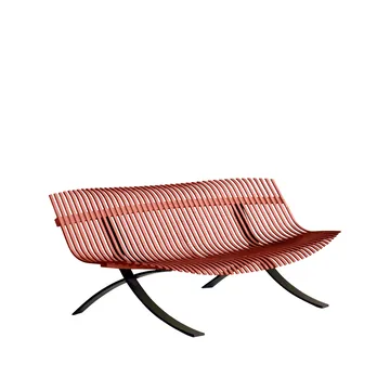 Charivari bänk - Red ochre (röd) - Fermob