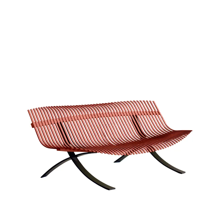 Charivari bänk - Red ochre (röd) - Fermob