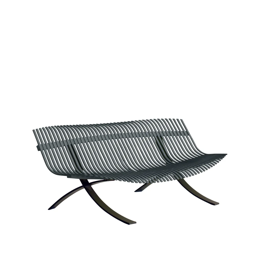 Charivari bänk, Storm grey (grå) Fermob