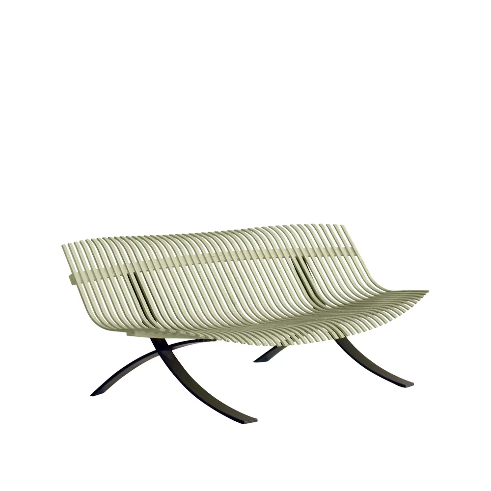 Charivari bänk, Willow green (grön) Fermob