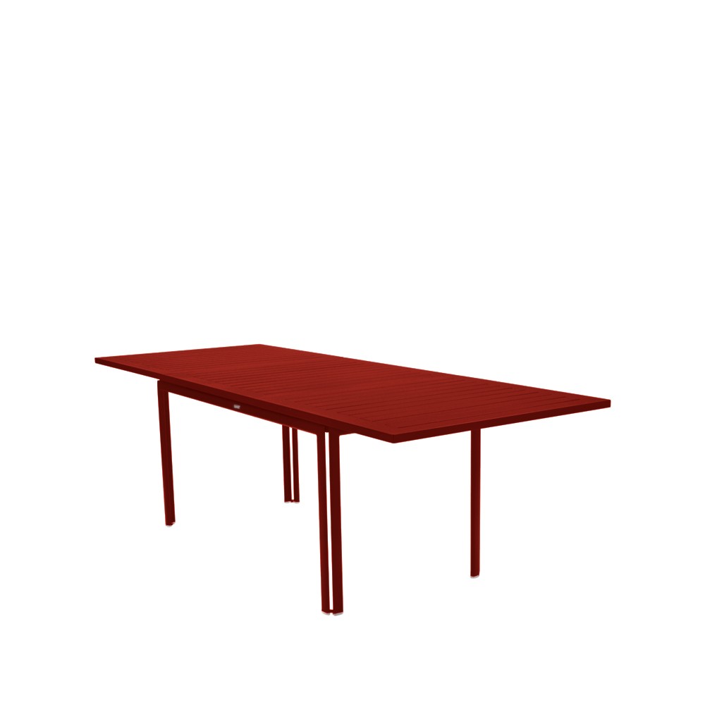Fermob Costa matbord med iläggsskiva chili | Skandinavisk Design | Trädgårdsbord | Röd