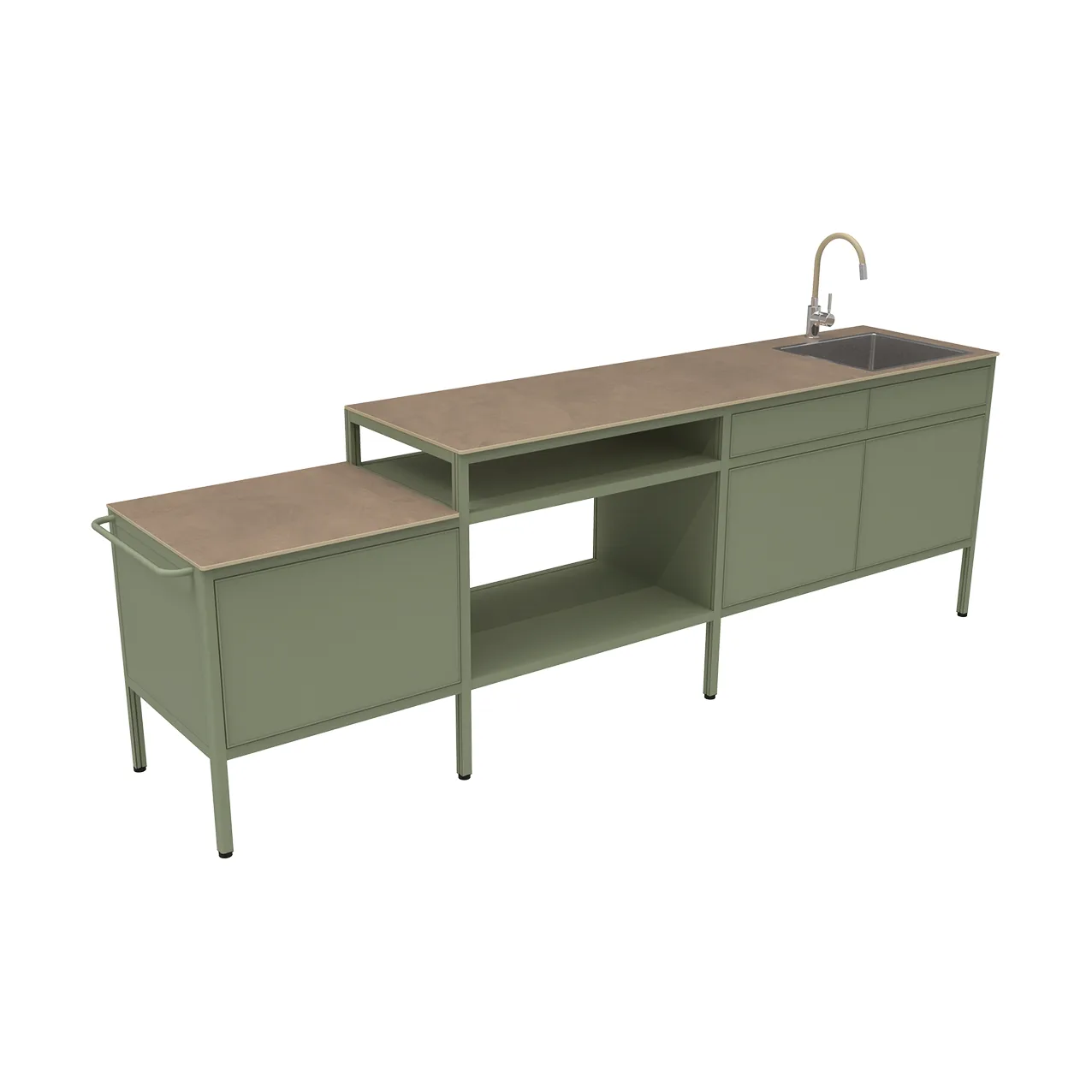 Goosto The Generous utekök med diskho, Cactus Fermob