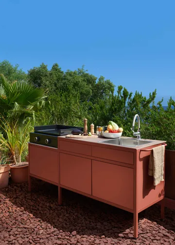 Goosto The Gourmet utekök med diskho - Red ochre - Fermob