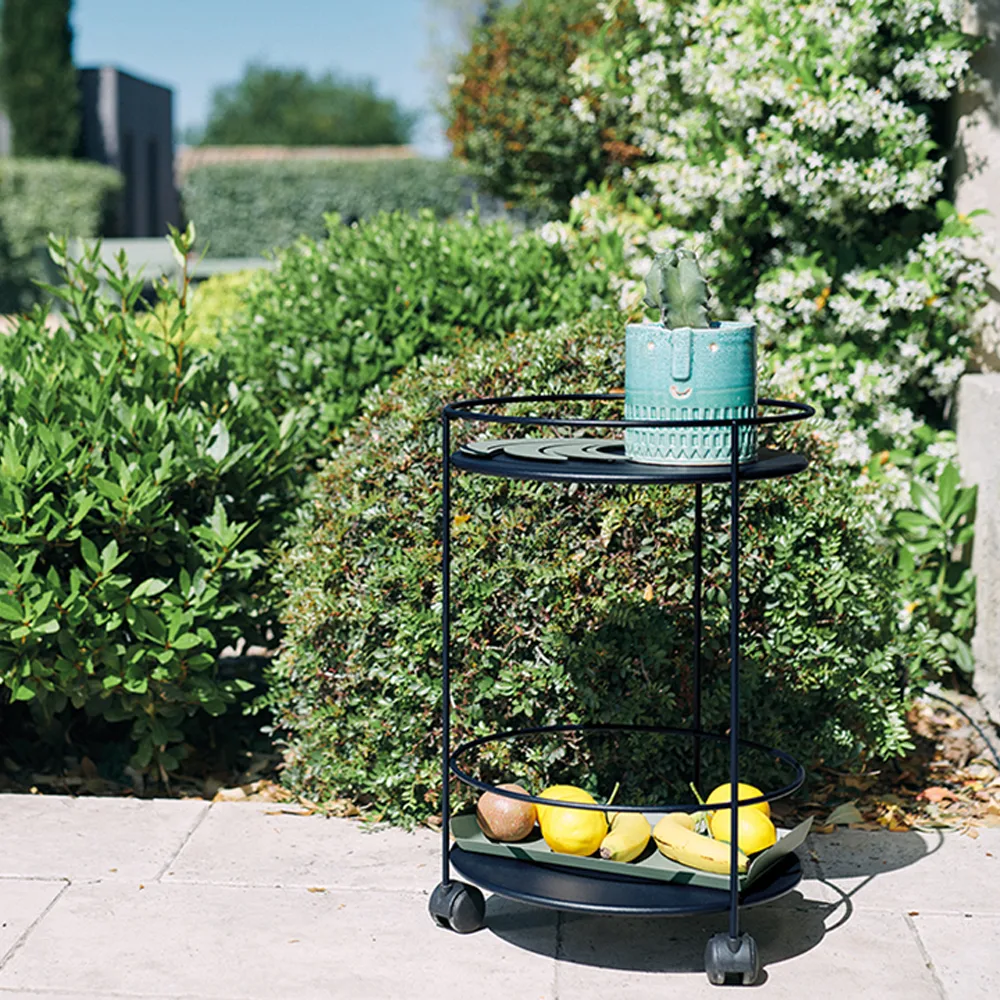 Guinguette sidobord med hjul, Black cherry Fermob