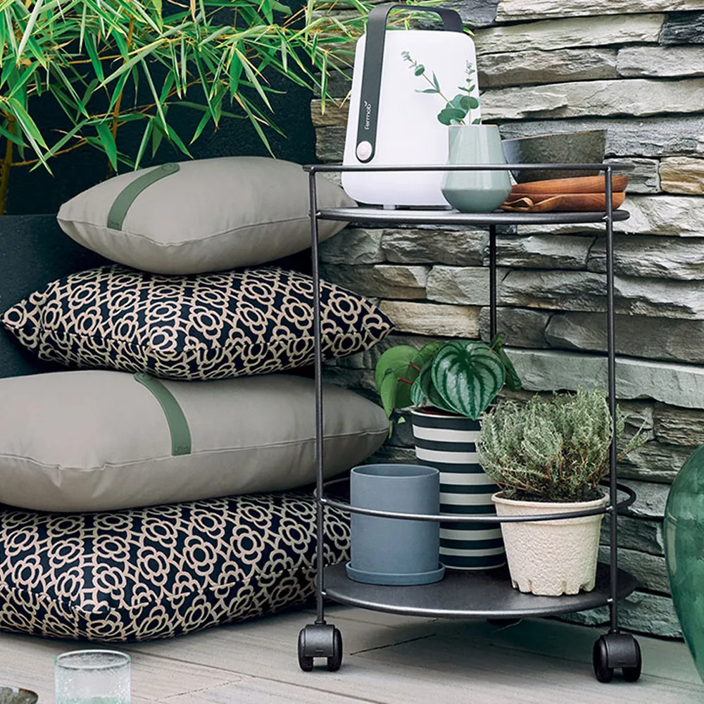 Guinguette sidobord med hjul, Clay grey Fermob