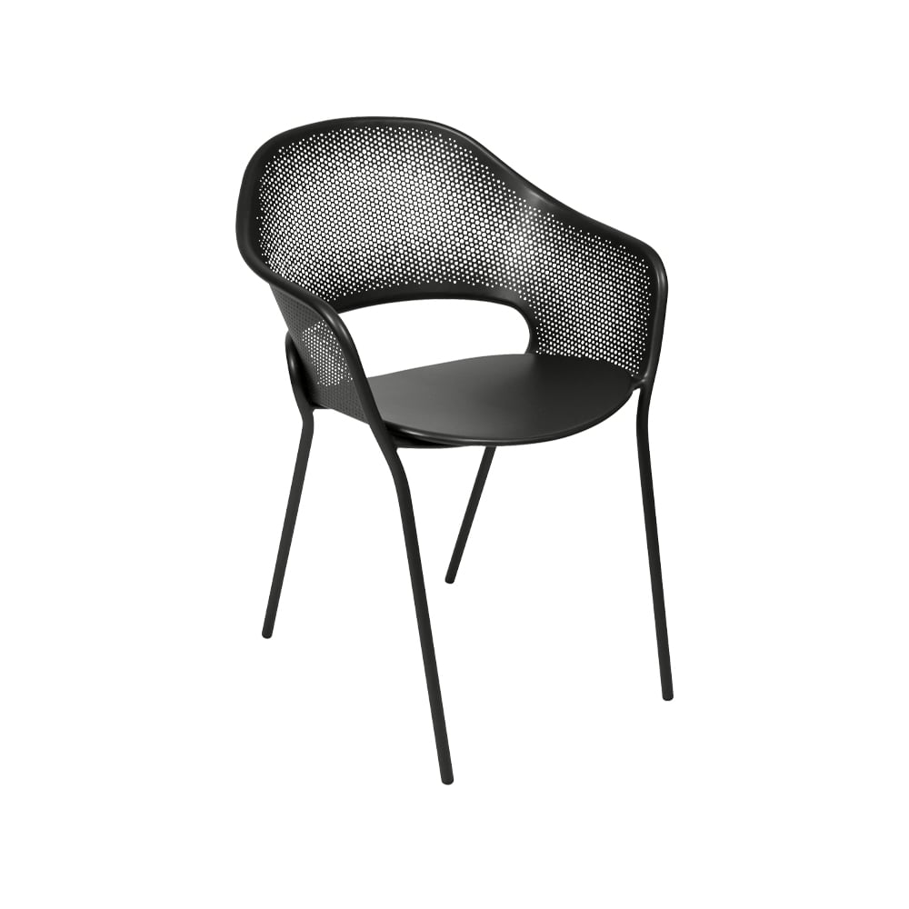 Fermob Kate karmstol liquorice | Skandinavisk Design | Trädgårdsstolar | Svart