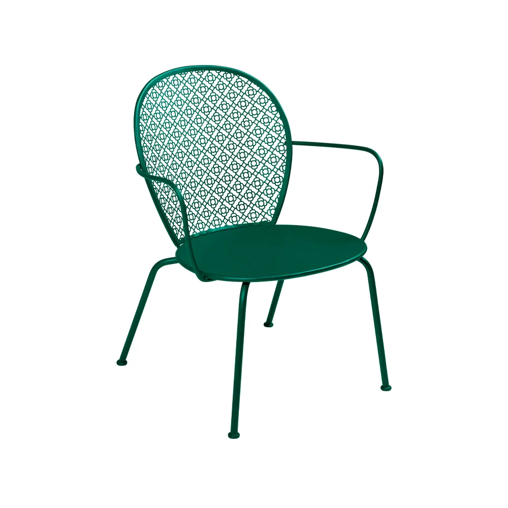 Lorette karmstol låg, Cedar green (grön) Fermob
