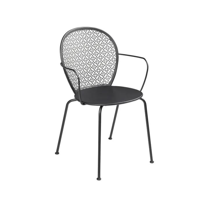 Lorette karmstol - Liquorice (svart) - Fermob