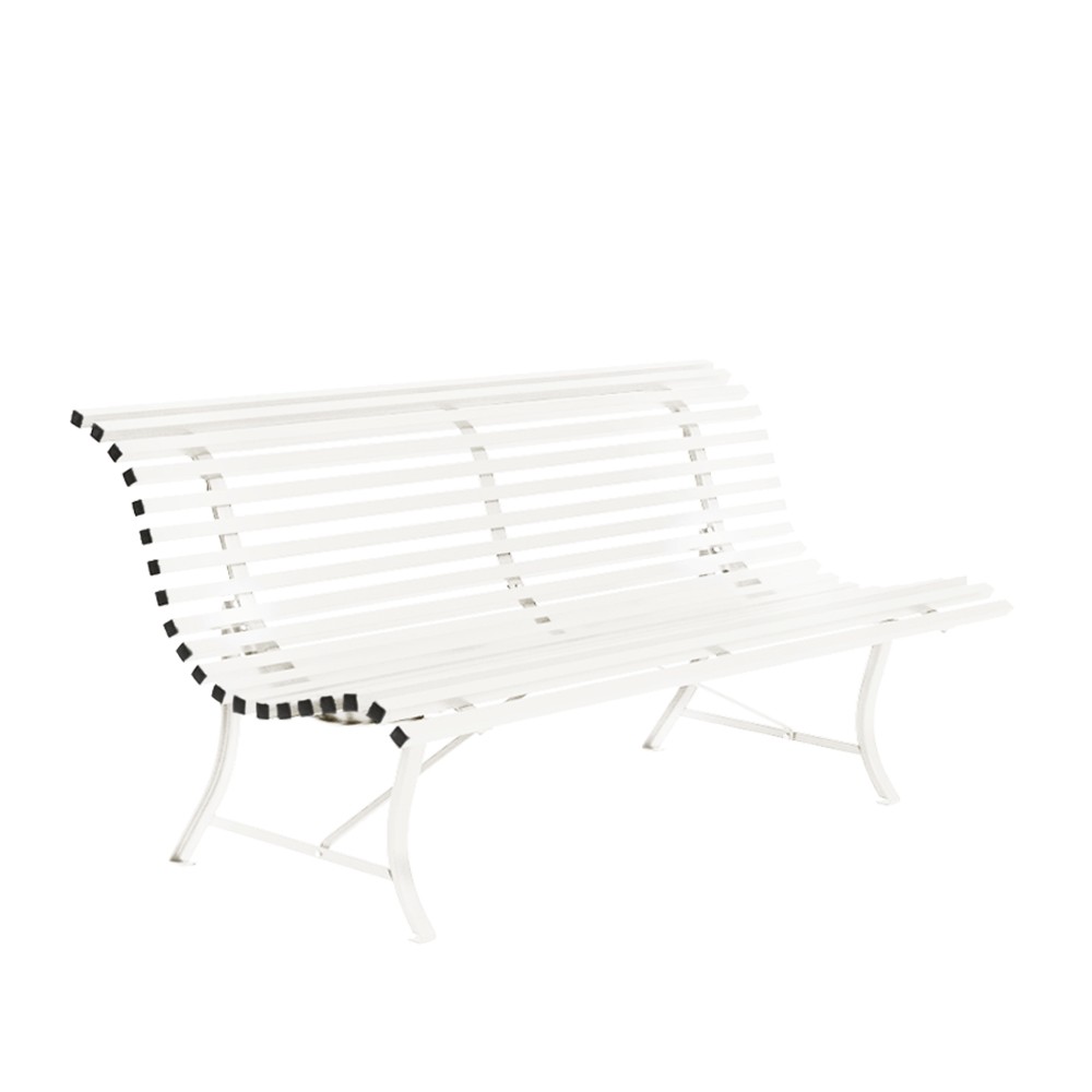Fermob Louisiane bänk 200 cm cotton white | Skandinavisk Design | Trädgårdsbänkar | Vit