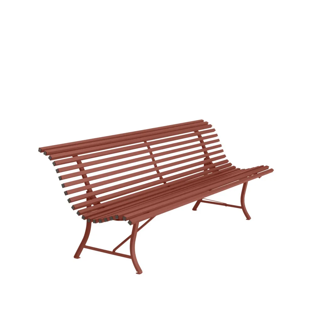 Louisiane bänk 200 cm, Red ochre (röd) Fermob