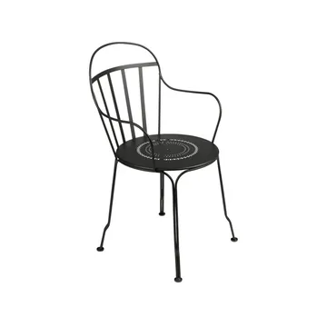 Louvre karmstol - Liquorice (svart) - Fermob