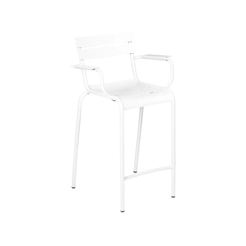 Luxembourg barstol med armstöd, Cotton white (vit) Fermob