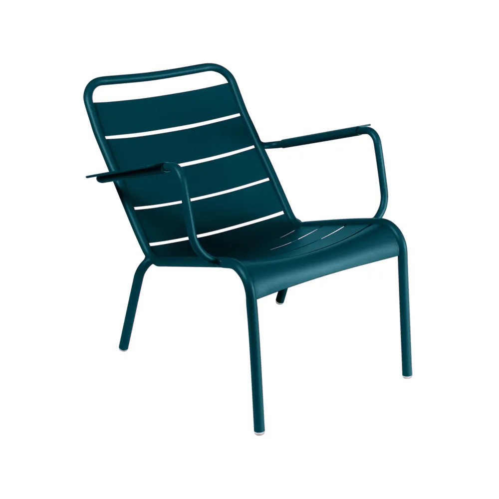 Luxembourg karmstol låg, Acapulco blue (blå) Fermob