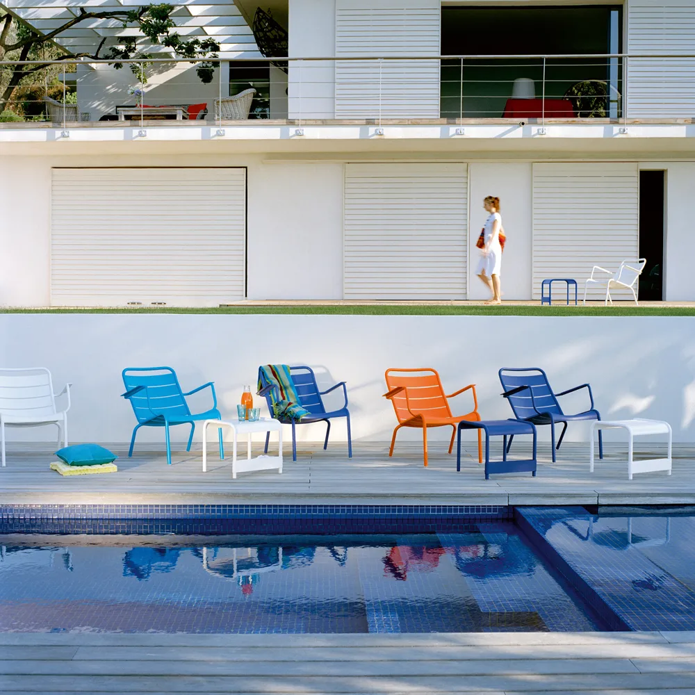 Luxembourg karmstol låg, clay grey Fermob