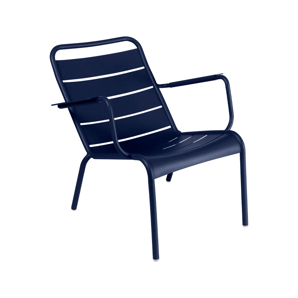 Luxembourg karmstol låg, Deep blue (blå) Fermob