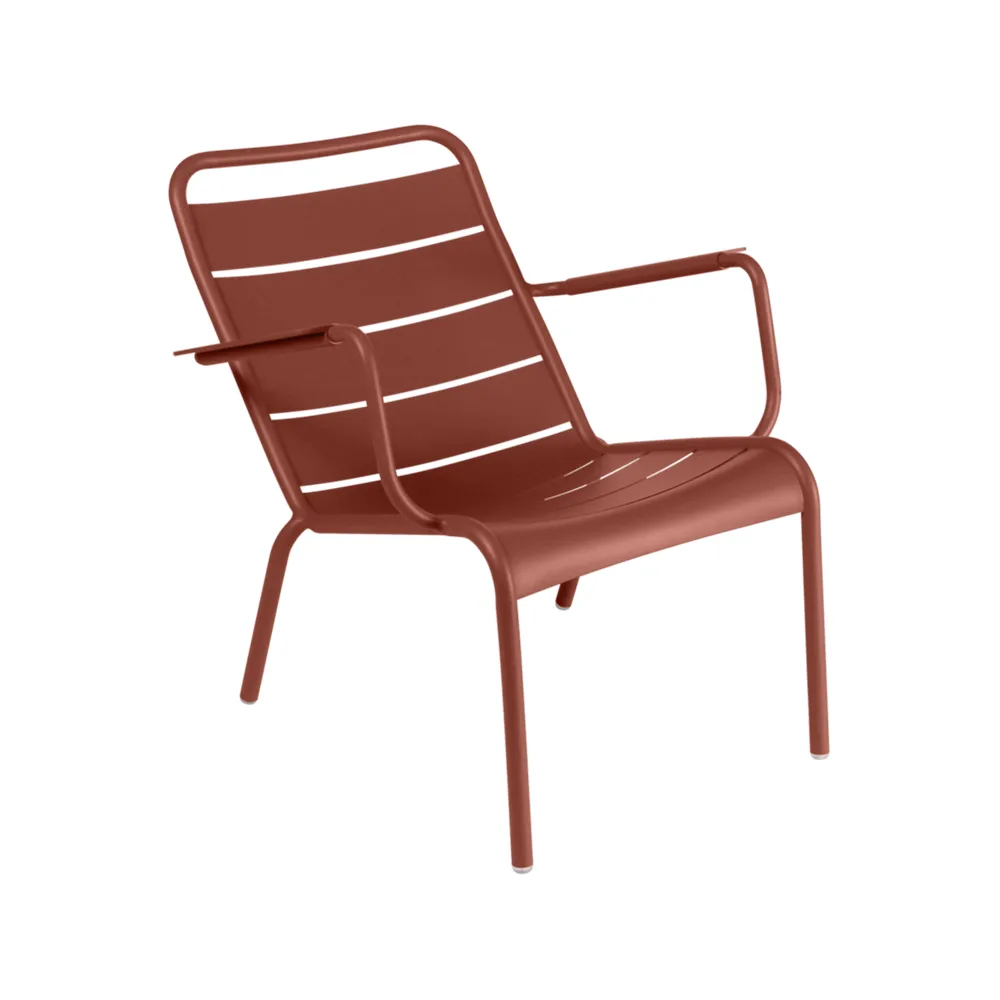 Luxembourg karmstol låg, Red ochre (röd) Fermob