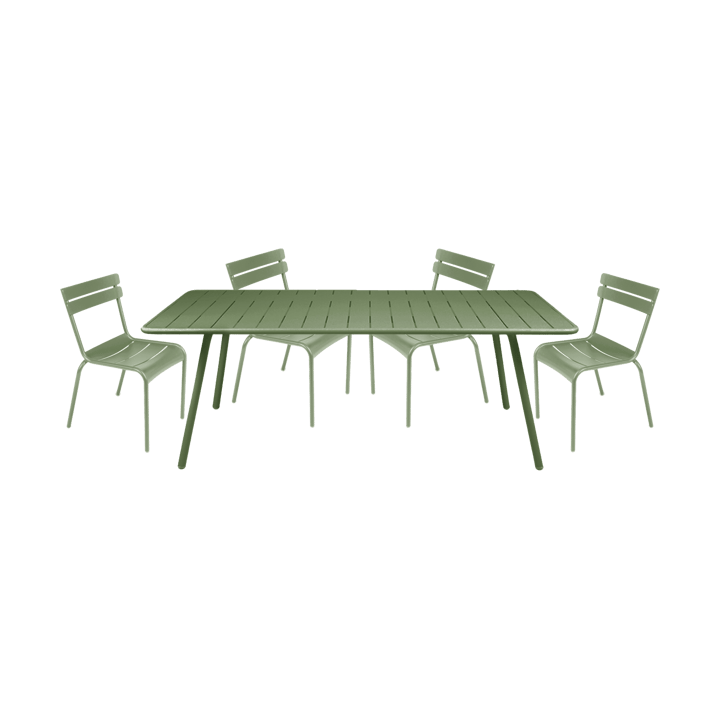 Luxembourg matgrupp 4 stolar 207x100 cm cactus - undefined - Fermob