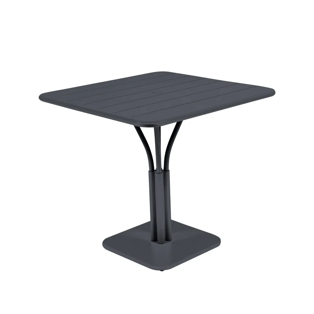 Luxembourg Pedestal bord kvadratiskt, Anthracite (grå) Fermob