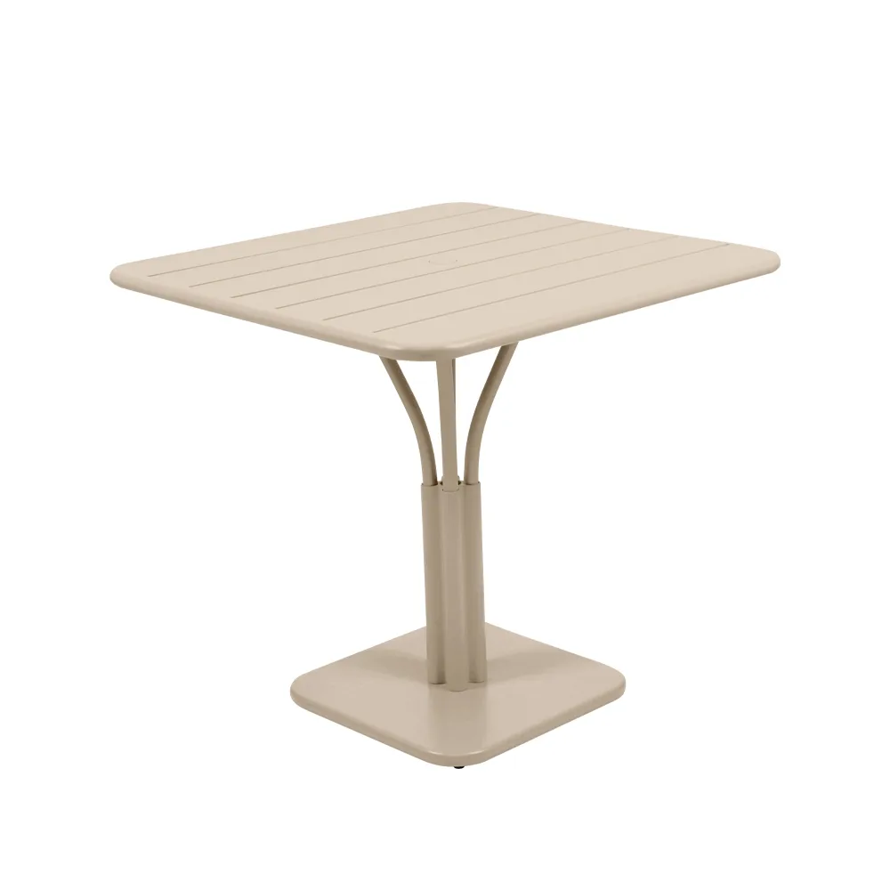 Luxembourg Pedestal bord kvadratiskt, Nutmeg (beige) Fermob