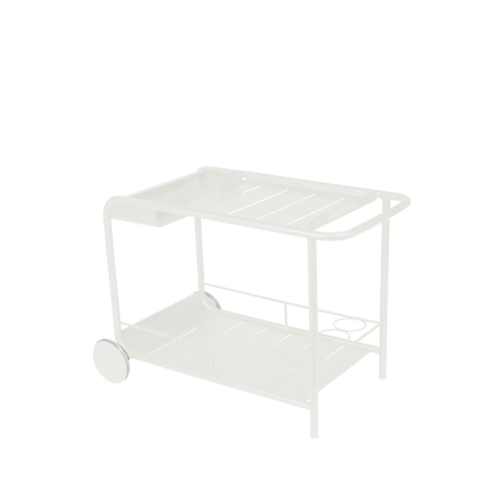 Fermob Luxembourg serveringsvagn cotton white | Skandinavisk Design | Serverings- & rullvagnar utomhus | Vit