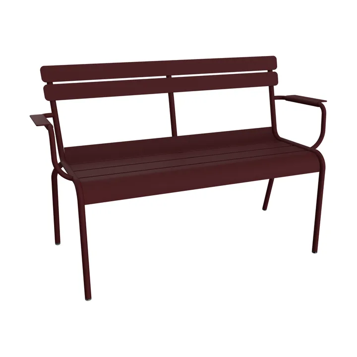 Luxembourg soffa med armstöd 131x55,5x86 cm - Black cherry (vinröd) - Fermob