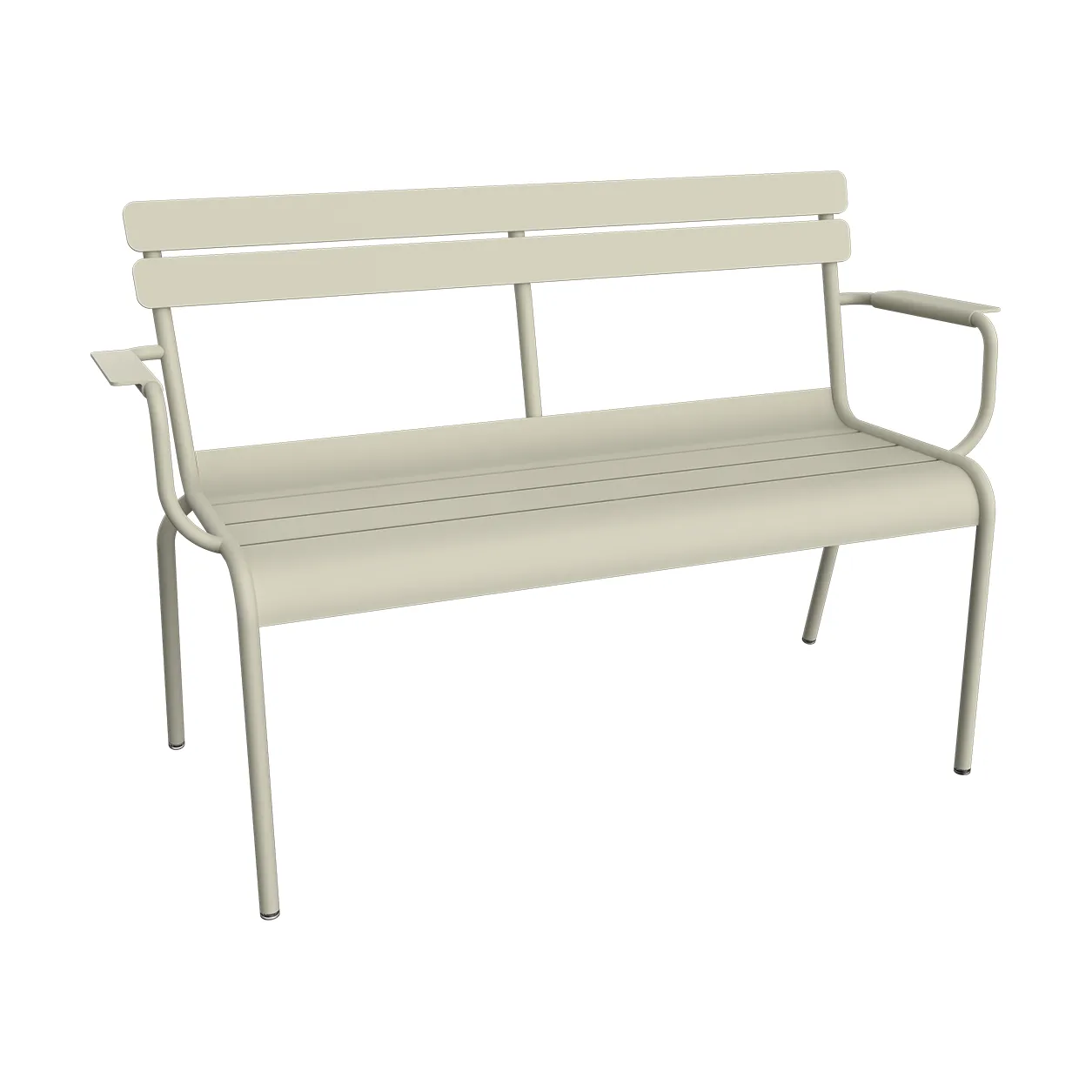 Luxembourg soffa med armstöd 131x55,5x86 cm, Clay grey (grå) Fermob