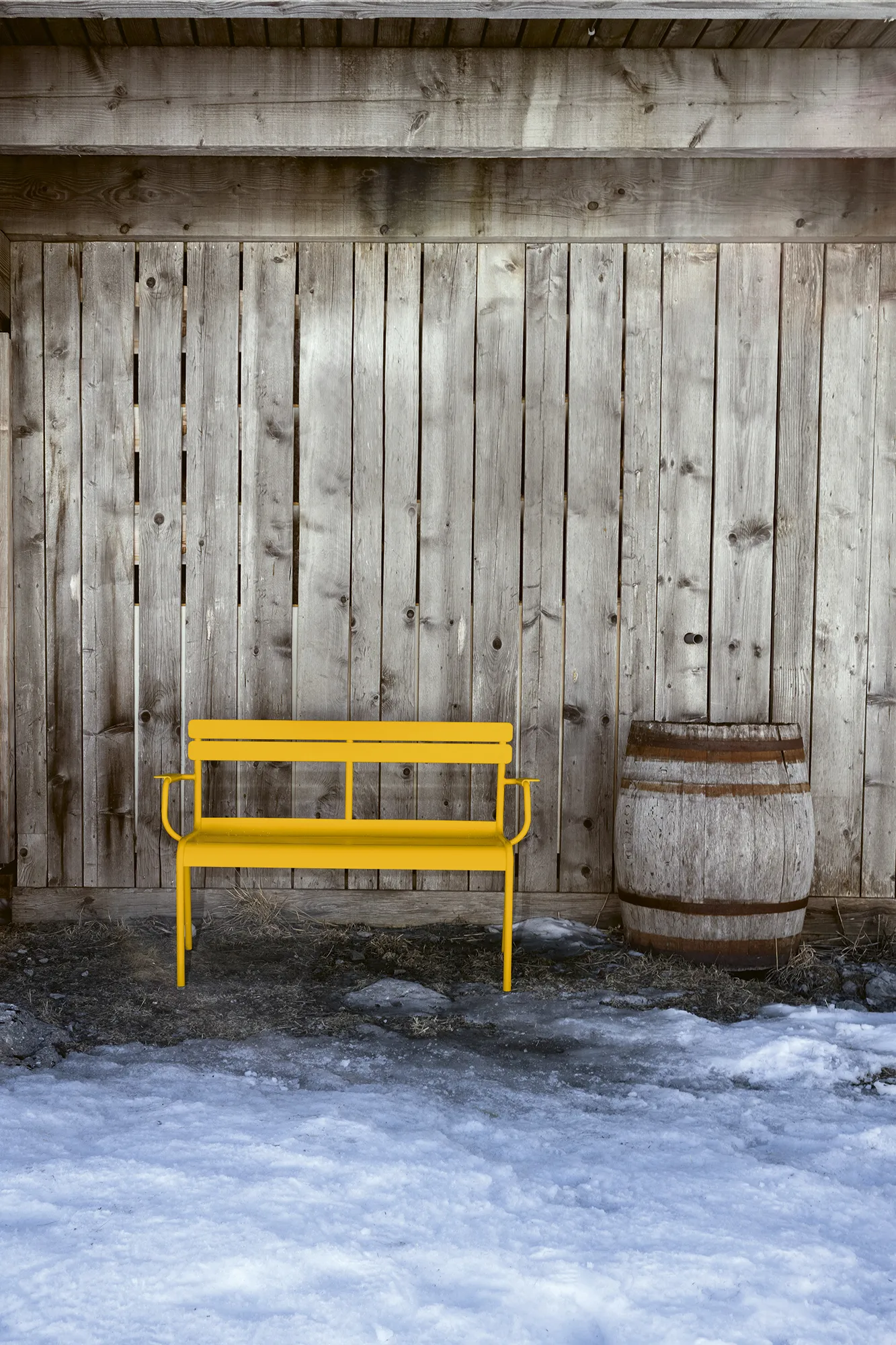 Luxembourg soffa med armstöd 131x55,5x86 cm, Honey Fermob