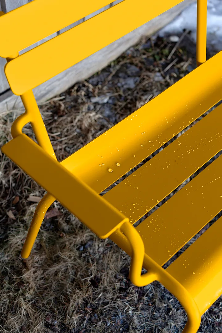 Luxembourg soffa med armstöd 131x55,5x86 cm, Lapilli Grey Fermob