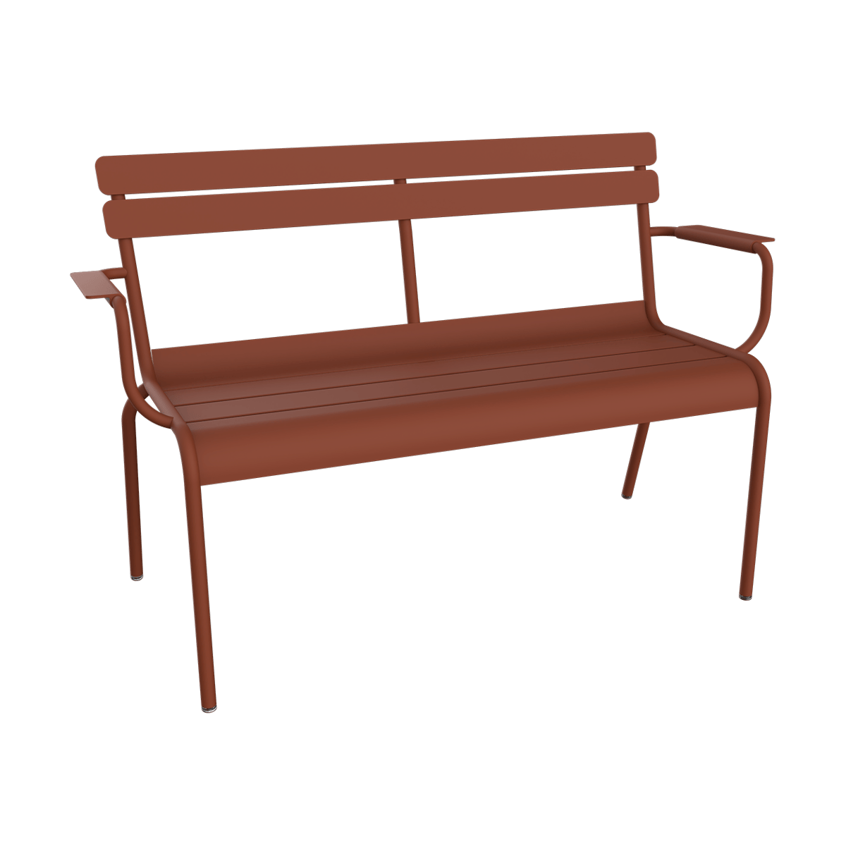 Fermob Luxembourg soffa med armstöd 131x55,5x86 cm Red ochre