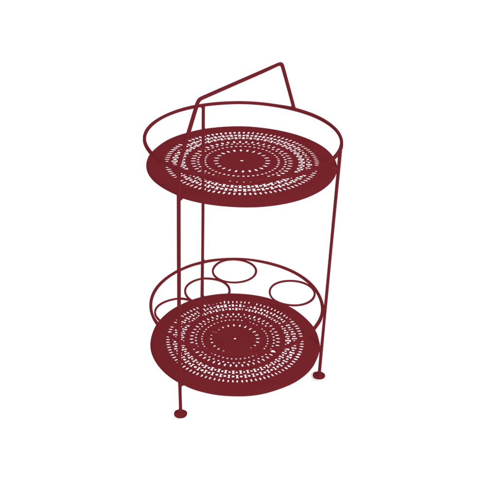 Fermob Montmartre sidobord chili | Skandinavisk Design | Trädgårdsbord | Röd