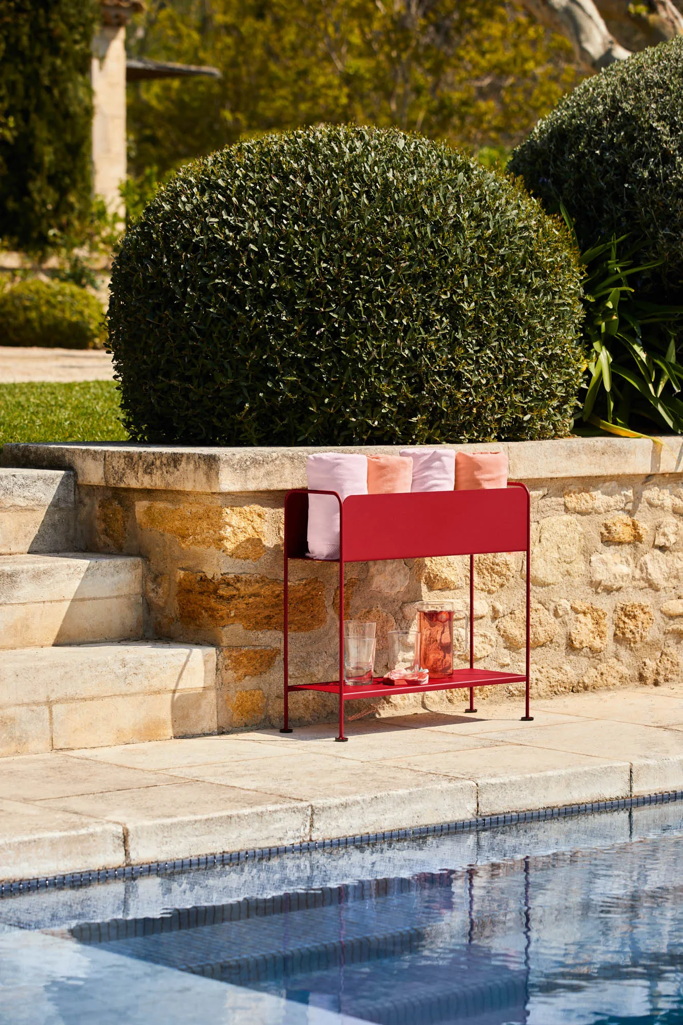 Picolino plant holder h.63 cm, Red ochre (röd) Fermob