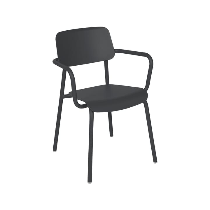 Studie karmstol - anthracite, stapelbar - Fermob