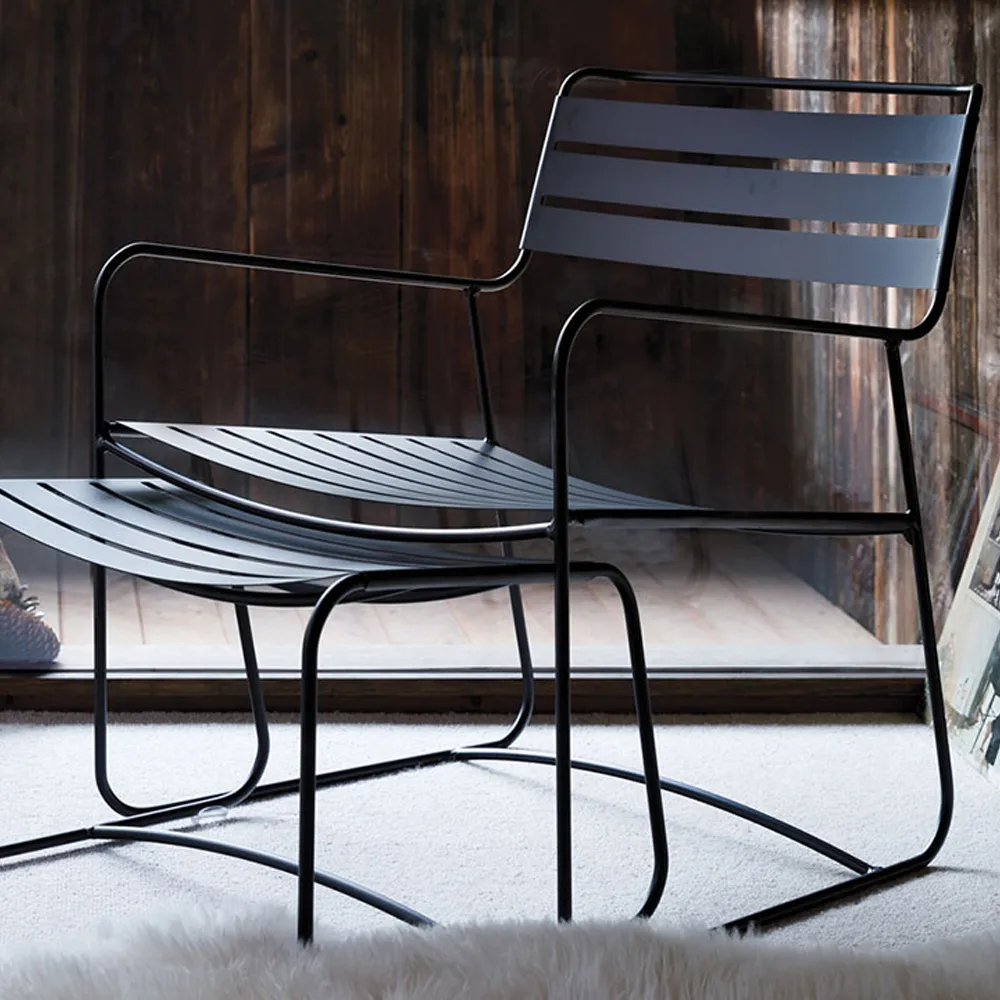 Surprising karmstol låg, anthracite Fermob