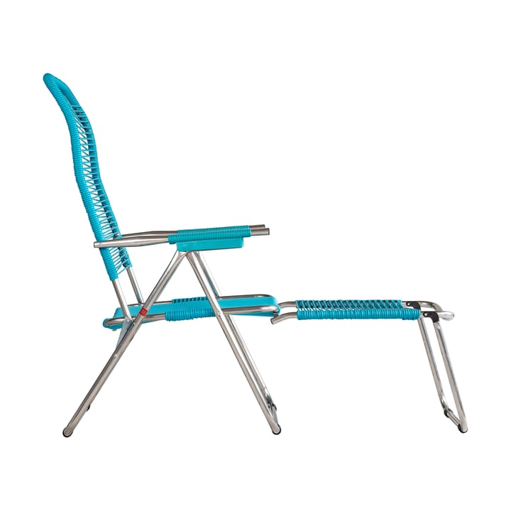 Spaghetti solstol med fotstöd, Turquoise Fiam