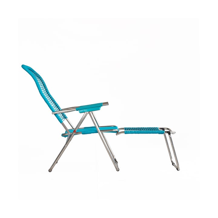 Spaghetti solstol med fotstöd, Turquoise Fiam