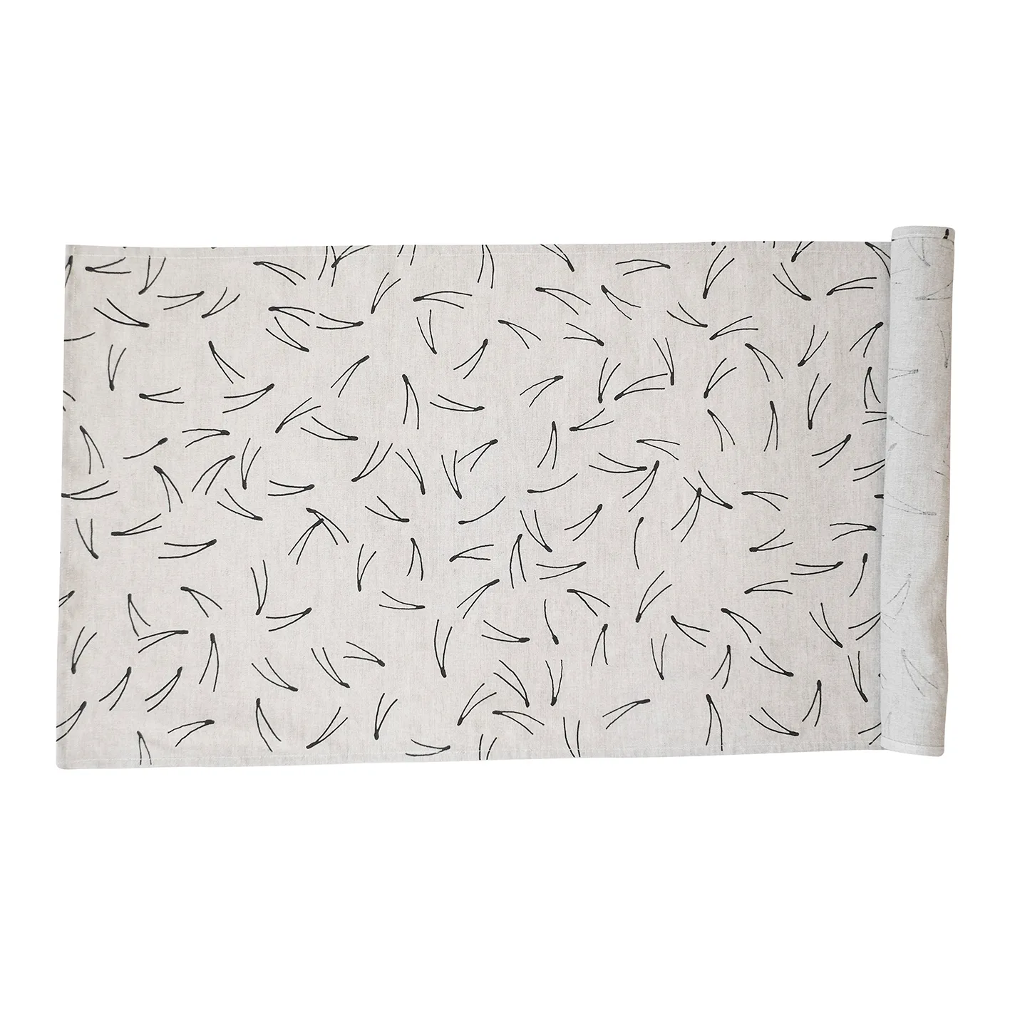 Barr bordslöpare 44x137 cm, Natur-svart Fine Little Day