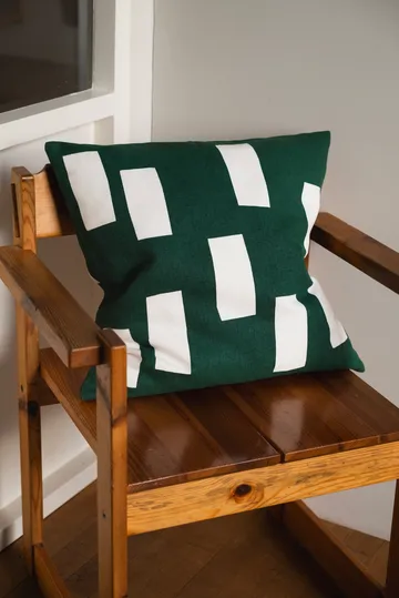 Block kuddfodral 48x48 cm - Green - Fine Little Day