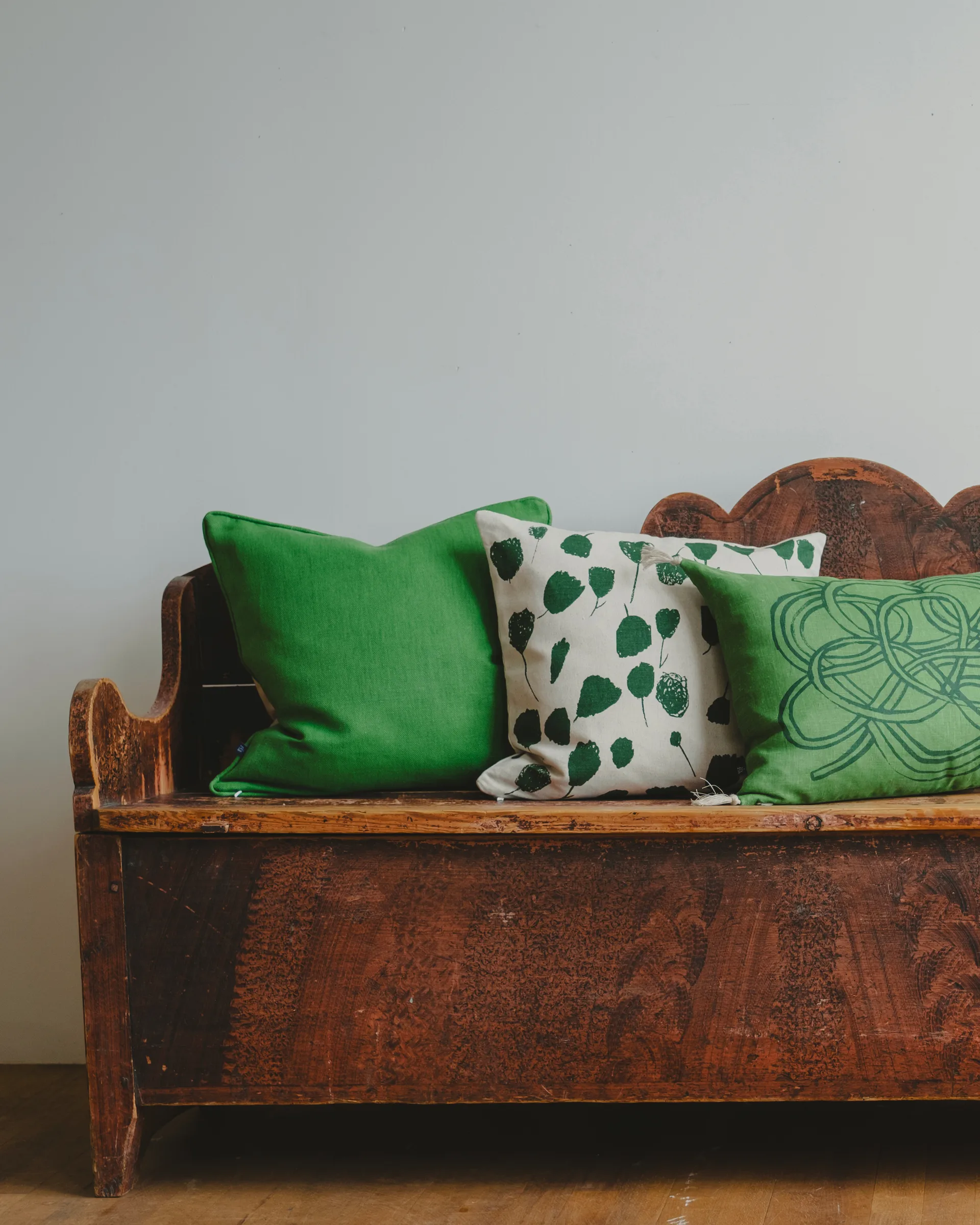 Bouquet kuddfodral 48x48 cm, Nature-green Fine Little Day