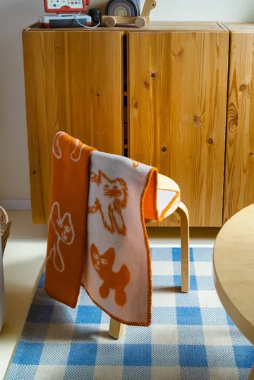 Cats ullpläd - Orange, 65x95 cm - Fine Little Day