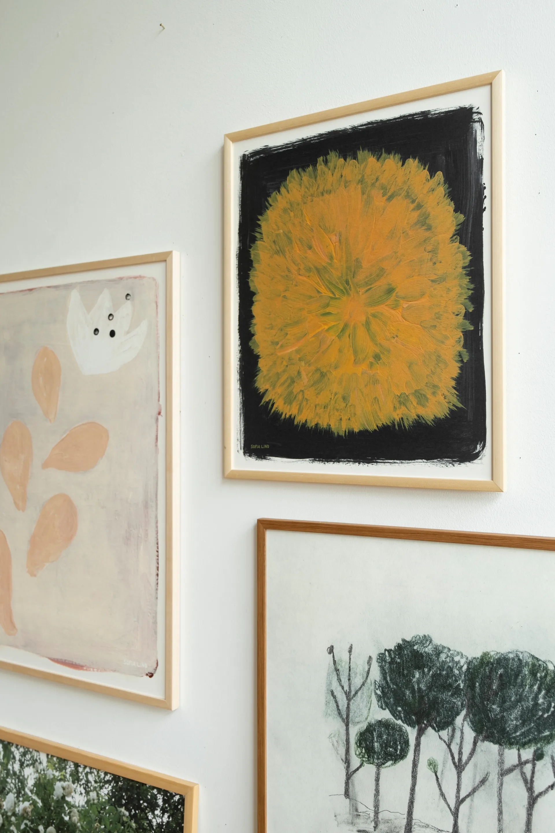 Dandelion poster 40x50 cm, Gul-svart Fine Little Day