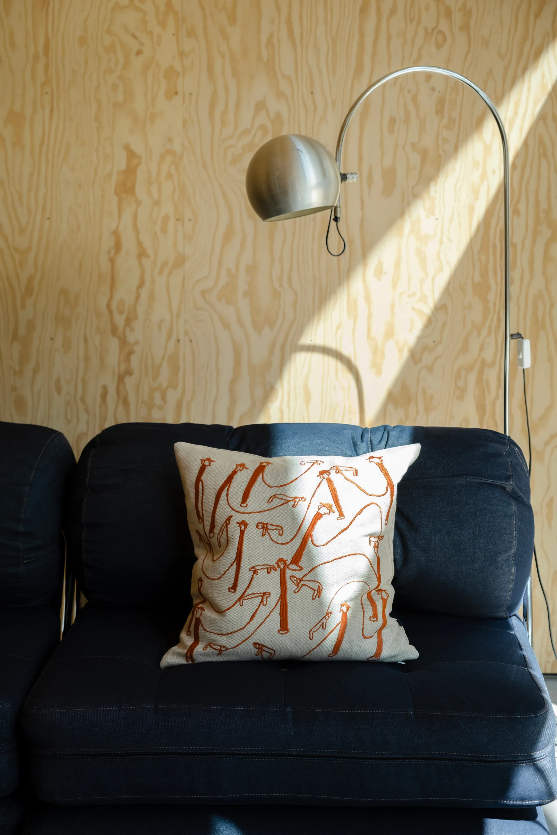 Dog walk kuddfodral 48x48 cm, Natur-orange Fine Little Day