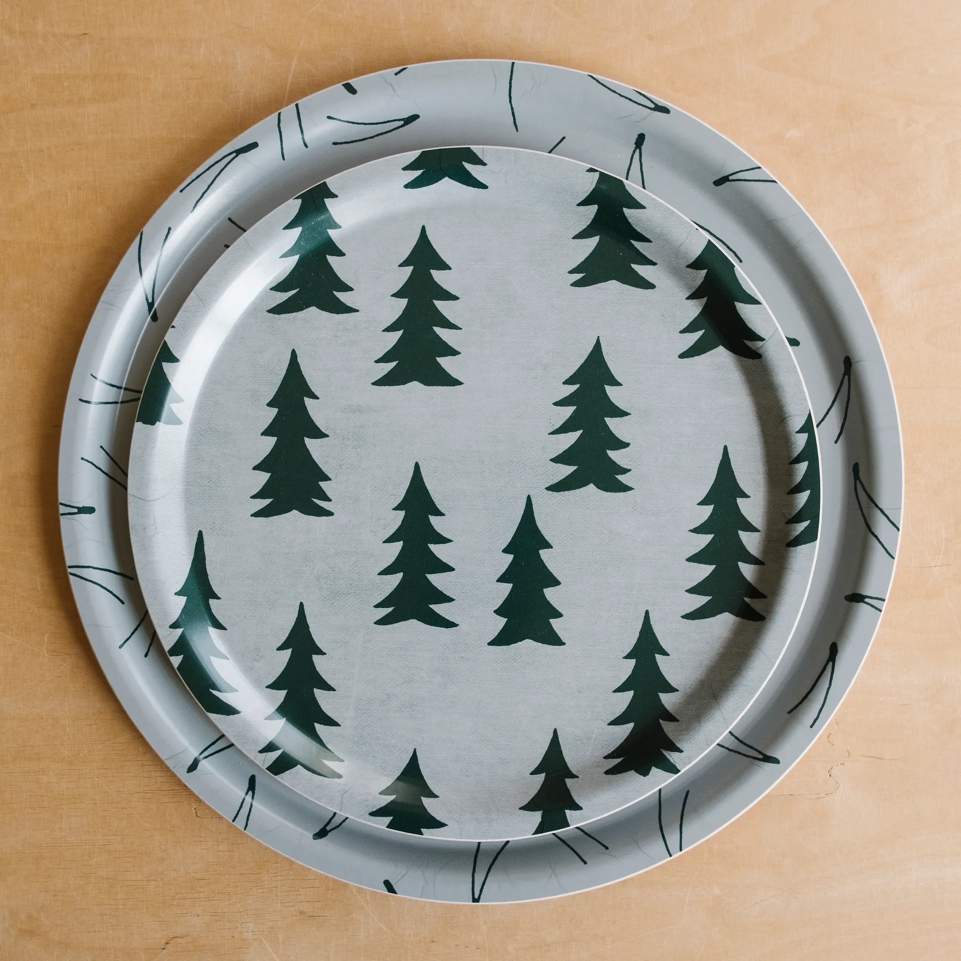 Gran bricka 31 cm, Grön Fine Little Day