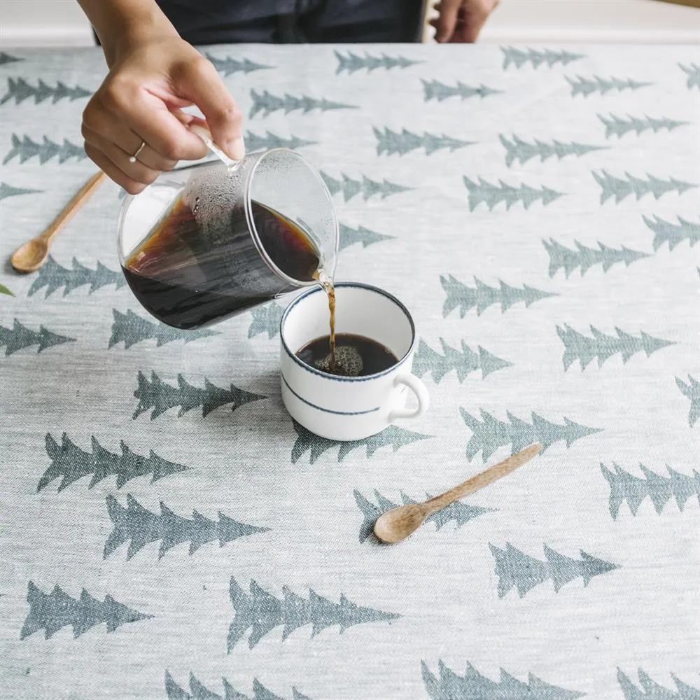 Gran tyg linne, mörkgrön-vit Fine Little Day