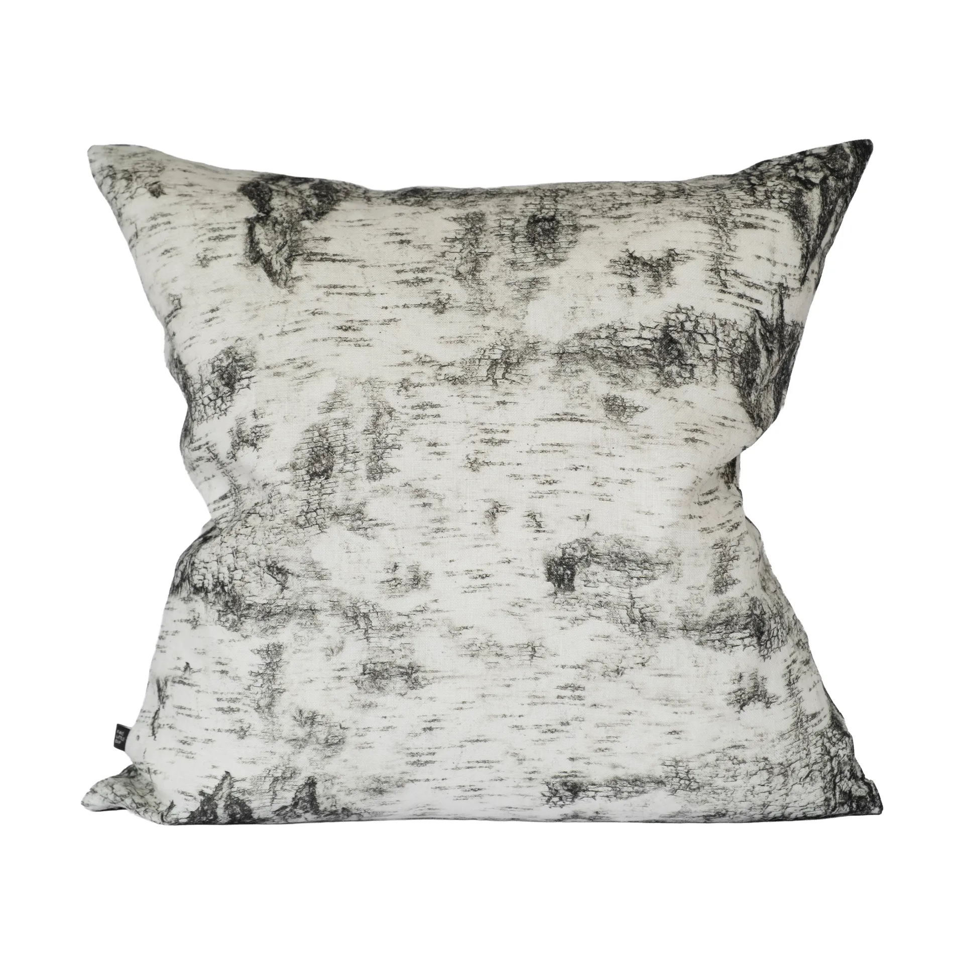 Näver kuddfodral 48x48 cm, Black-white Fine Little Day