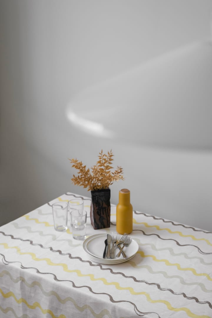 Randig bordsduk 149x250 cm - White-yellow - Fine Little Day
